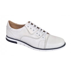 Pantofi barbati din piele naturala - Model Casual Alb GKR67A