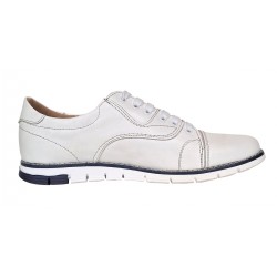 Pantofi barbati din piele naturala - Model Casual Alb GKR67A