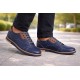 Pantofi barbati, casual din piele naturala, Bleumarin, GKR67BL