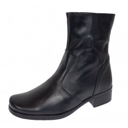 Ghete dama casual imblanite din piele naturala cu fermoar GKR6N