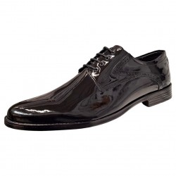 Pantofi barbati eleganti din piele naturala de culoare Negru Lac Zidan 819