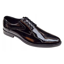Pantofi barbati piele naturala lac negru – Eleganta absoluta pentru evenimente speciale