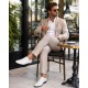 Pantofi albi eleganti barbati piele naturala GKR71A