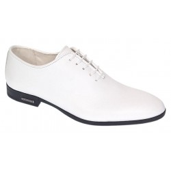 Pantofi albi eleganti barbati piele naturala GKR71A