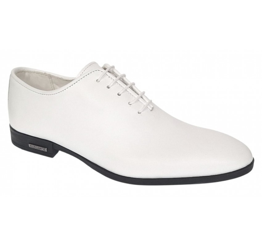 Pantofi albi eleganti barbati piele naturala GKR71A