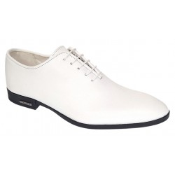 Pantofi albi eleganti barbati piele naturala GKR71A