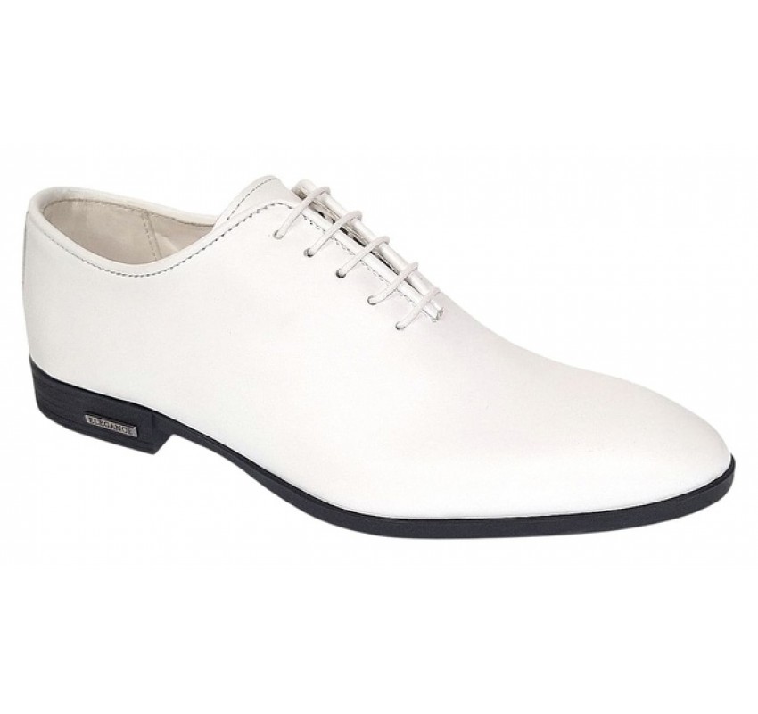 Pantofi albi eleganti barbati piele naturala GKR71A