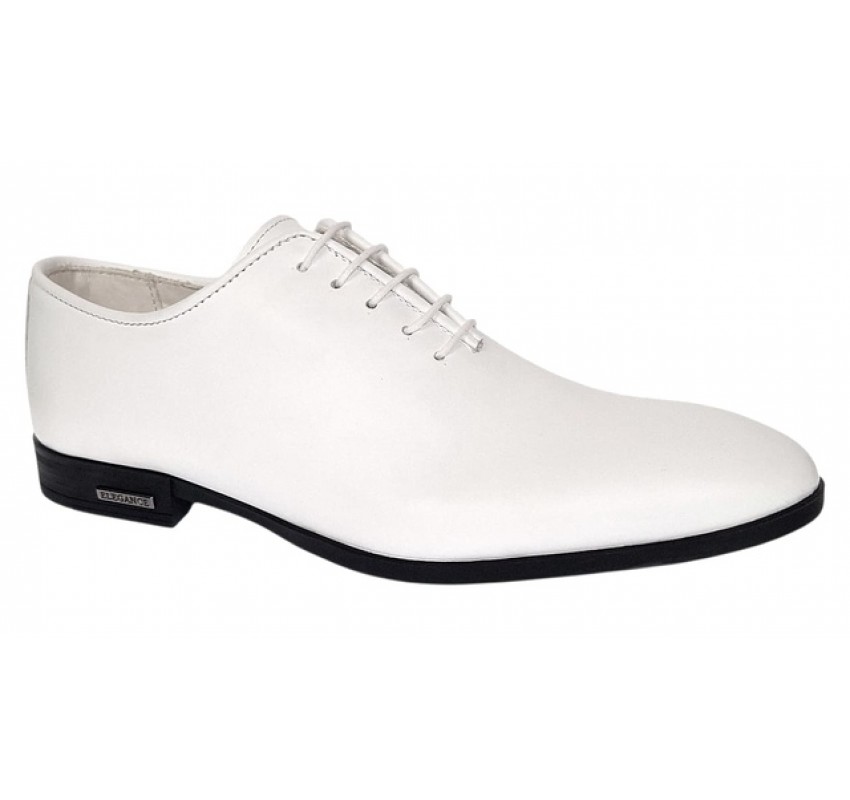 Pantofi albi eleganti barbati piele naturala GKR71A