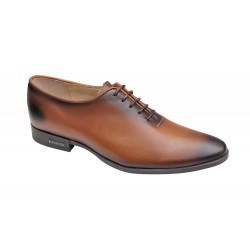 Pantofi barbati eleganti din piele naturala maro coniac GKR71M
