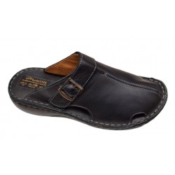 Saboti din piele naturala negru GKR72N