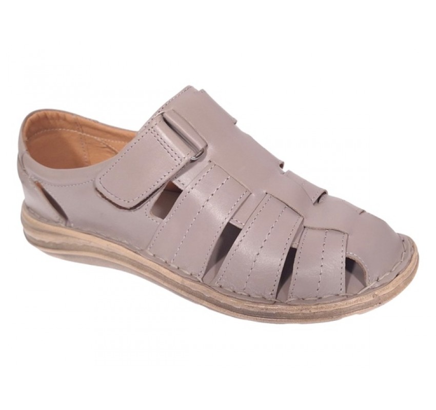 Sandale barbati casual din piele naturala Bej Box GKR73BEJ