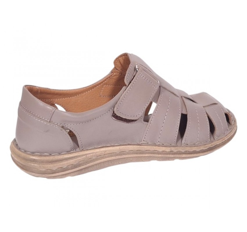 Sandale barbati casual din piele naturala Bej Box GKR73BEJ