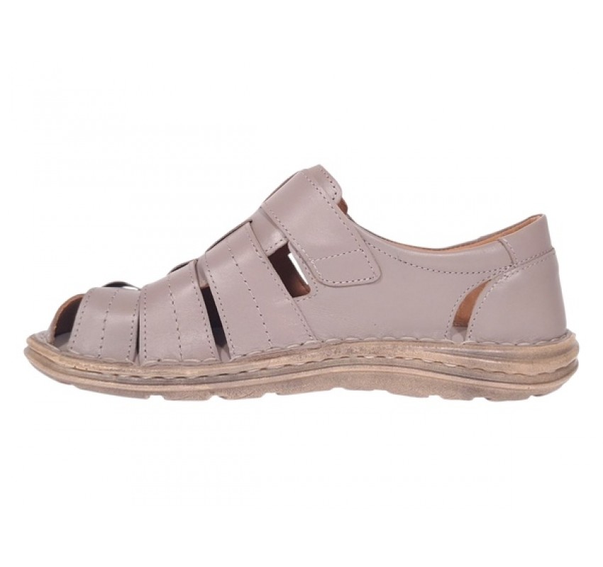 Sandale barbati casual din piele naturala Bej Box GKR73BEJ