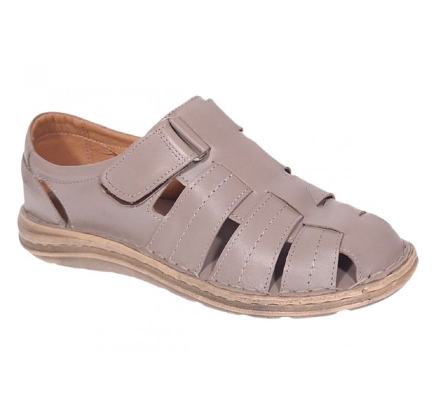 Sandale barbati casual din piele naturala Bej Box GKR73BEJ