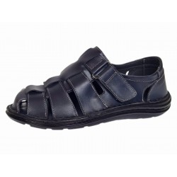 Sandale barbati casual din piele naturala Bleumarin GKR73BL