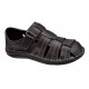 Sandale barbati casual din piele naturala Negru Box GKR73N