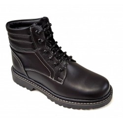 Bocanci barbati din piele naturala, imblaniti, model negru, Army Legion - GKR75NBOX