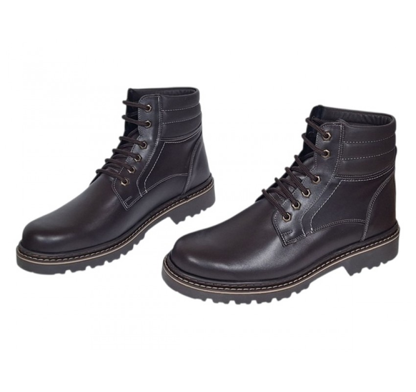 Bocanci barbati din piele naturala neimblaniti maro All Season GKR79MBOX