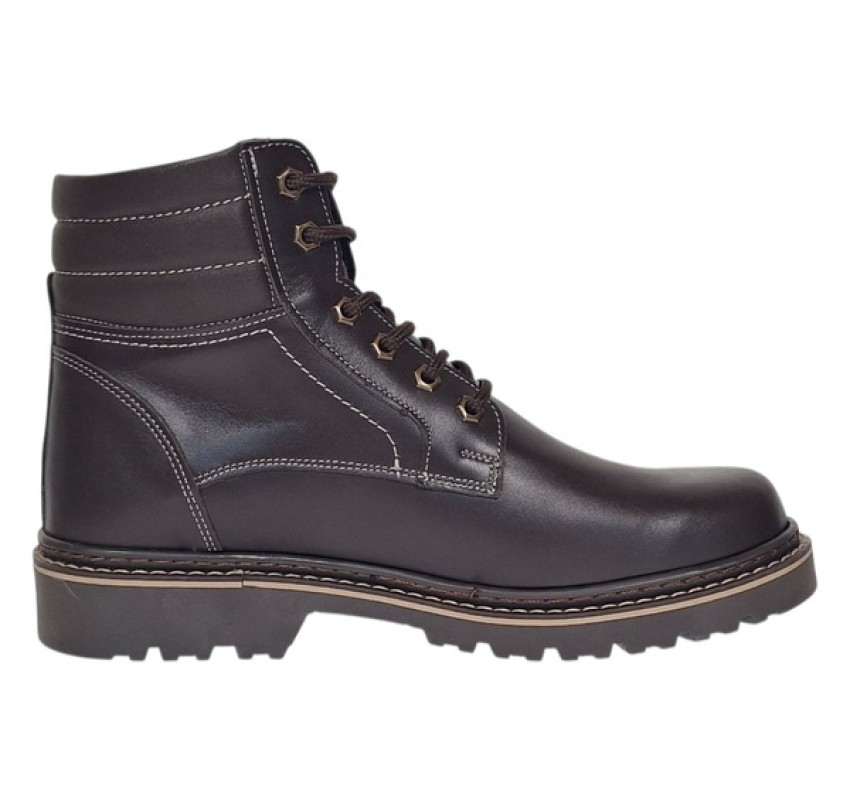 Bocanci barbati din piele naturala neimblaniti maro All Season GKR79MBOX