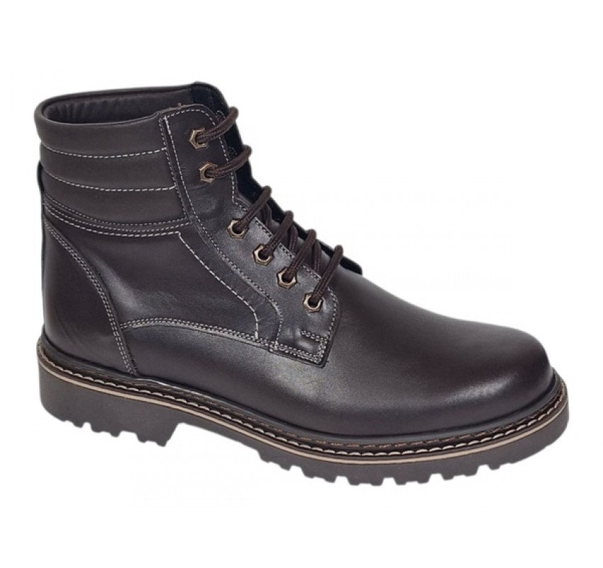 Bocanci barbati din piele naturala neimblaniti maro All Season GKR79MBOX