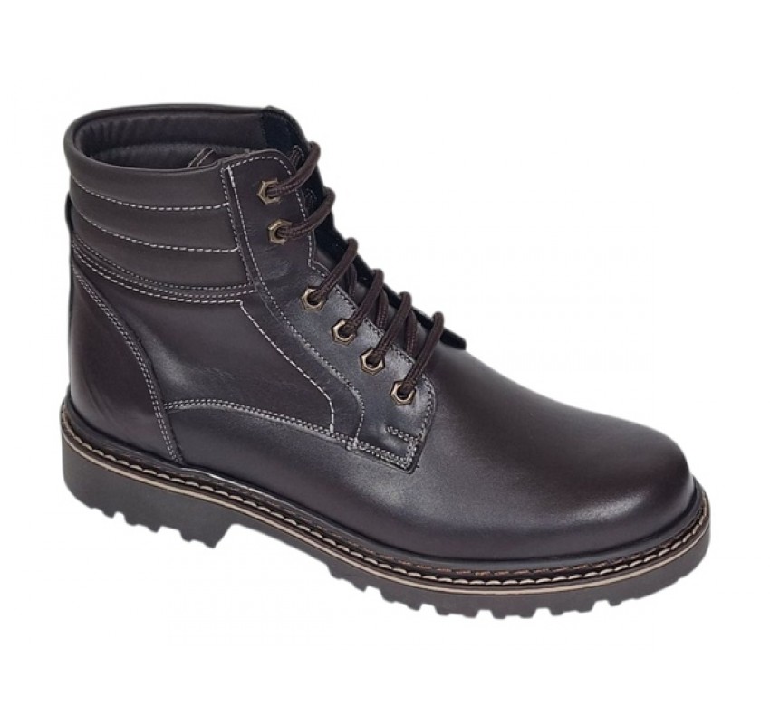 Bocanci barbati din piele naturala neimblaniti maro All Season GKR79MBOX