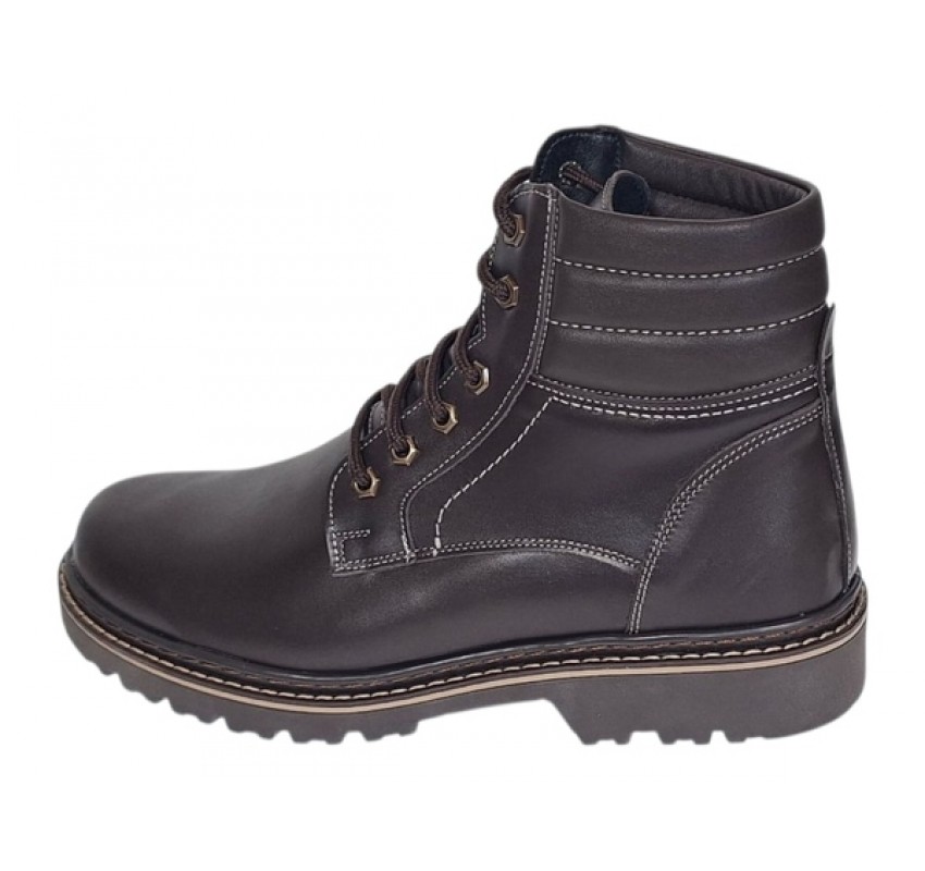 Bocanci barbati din piele naturala neimblaniti maro All Season GKR79MBOX