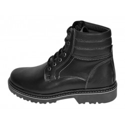 Bocanci barbati din piele naturala neimblaniti Negri All Season GKR79NBOX