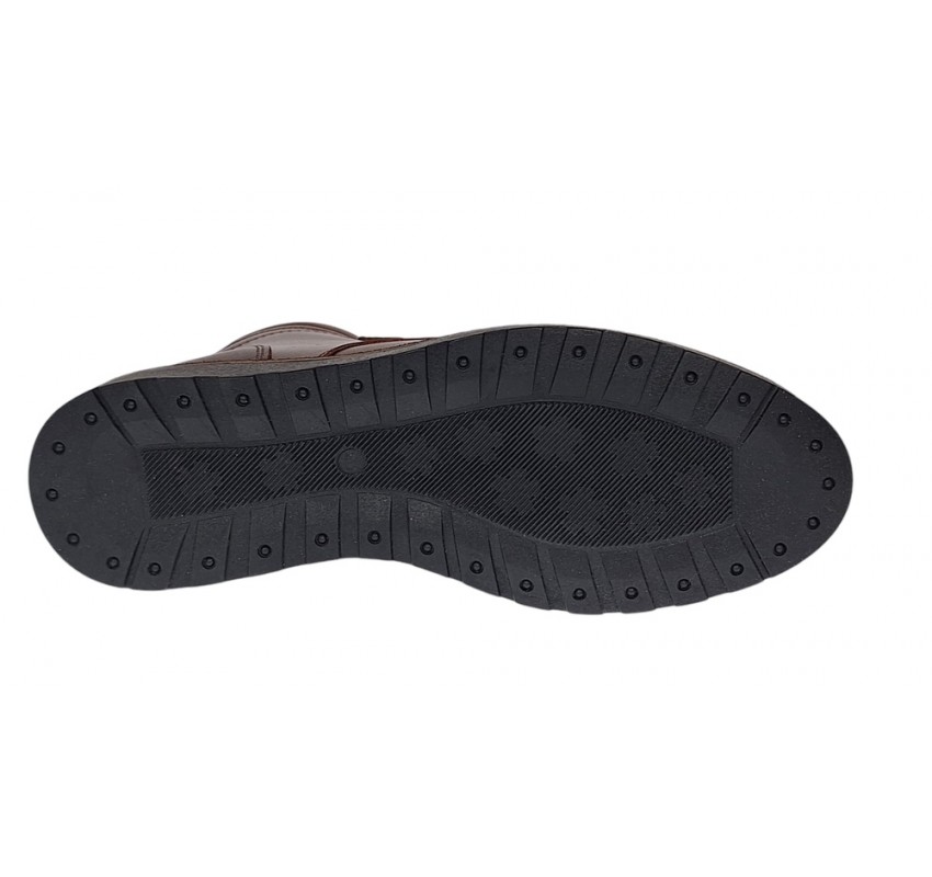 Ghete barbati din piele naturala cu fermoar (imblanite) Corsa Maro GKR7XM