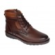 Ghete barbati din piele naturala cu fermoar (imblanite) Corsa Maro GKR7XM