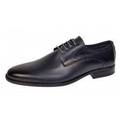 Pantofi barbati eleganti din piele naturala de culoare bleumarin Zidan 819