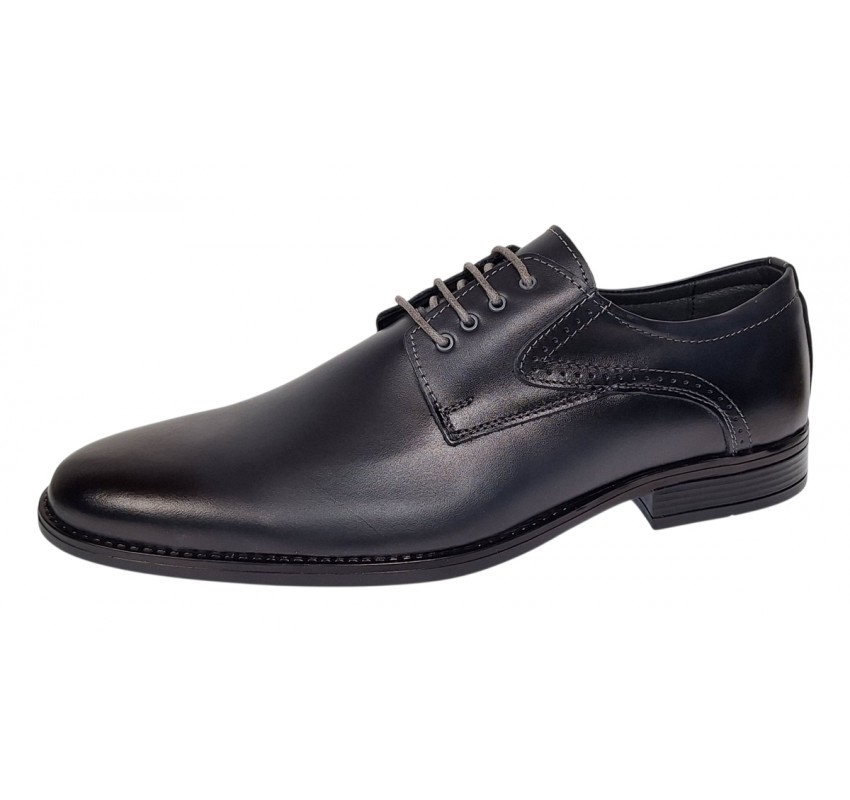 Pantofi barbati eleganti din piele naturala de culoare bleumarin Zidan 819