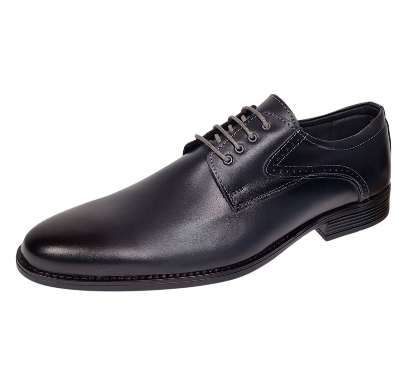 Pantofi barbati eleganti din piele naturala de culoare bleumarin Zidan 819