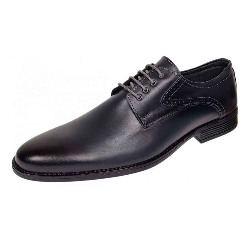 Pantofi barbati eleganti din piele naturala de culoare bleumarin Zidan 819