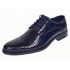 Pantofi barbati eleganti din piele naturala croco lac 819 Bleumarin Inchis