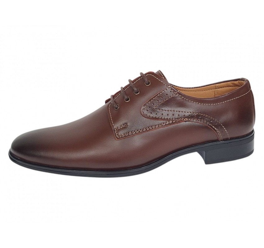 Pantofi barbati office eleganti din piele naturala Maro Cognac GKR819MS