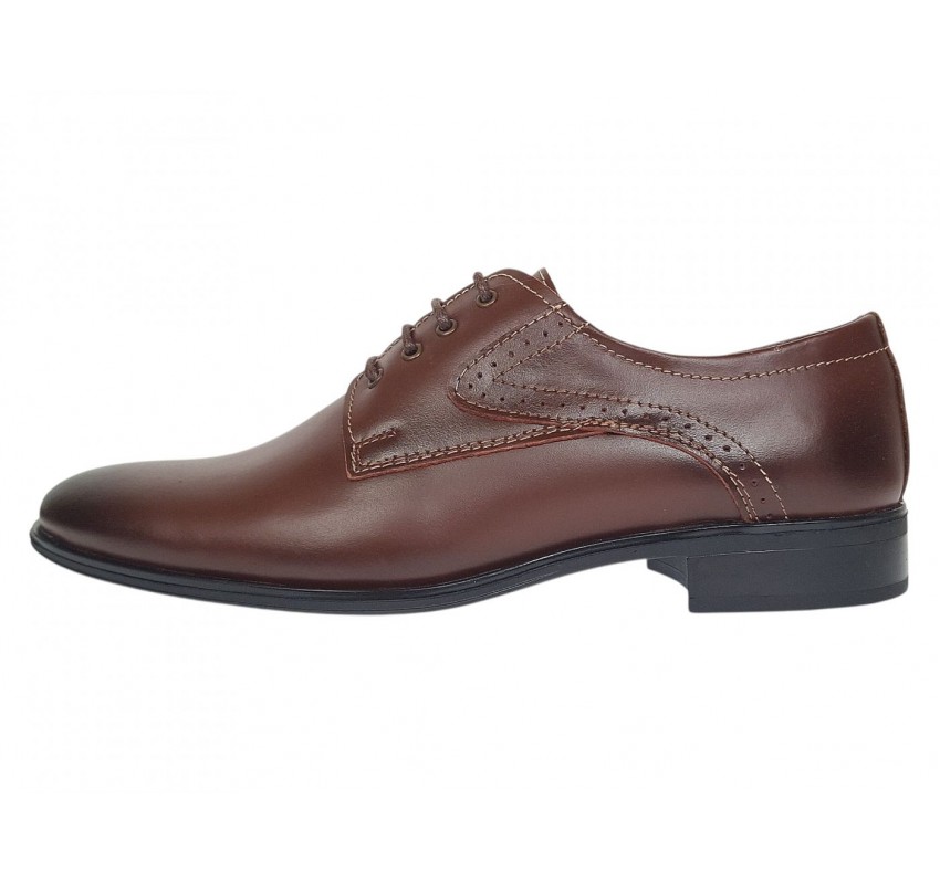 Pantofi barbati office eleganti din piele naturala Maro Cognac GKR819MS