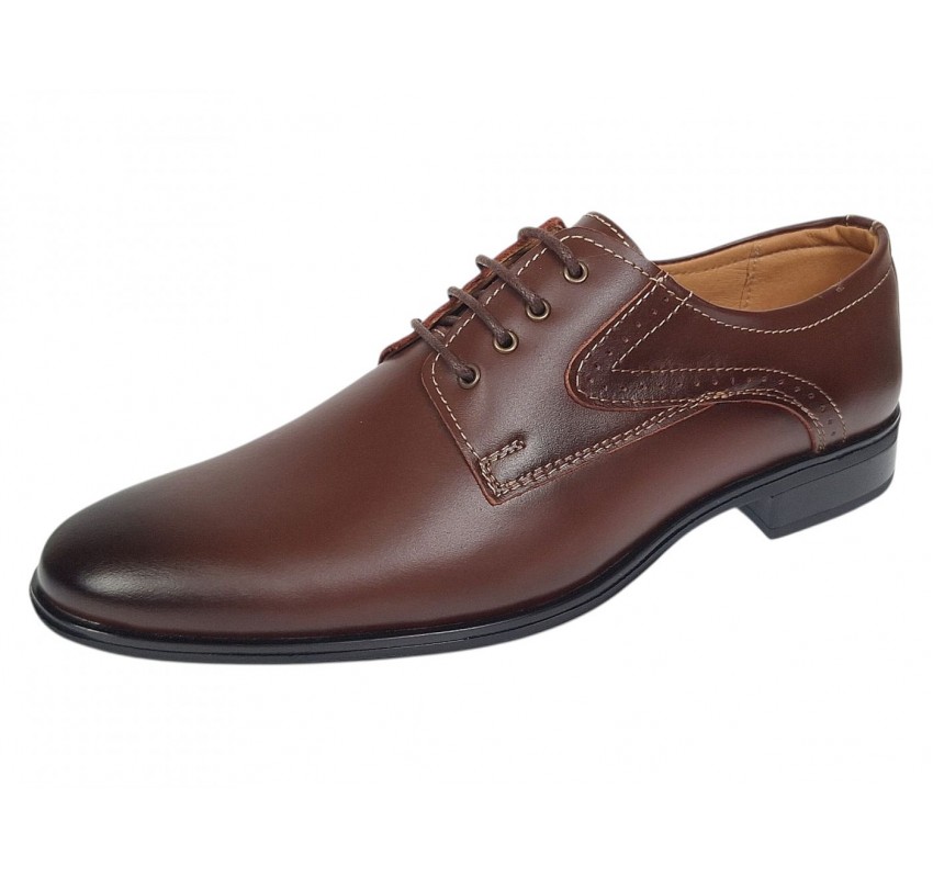 Pantofi barbati office eleganti din piele naturala Maro Cognac GKR819MS