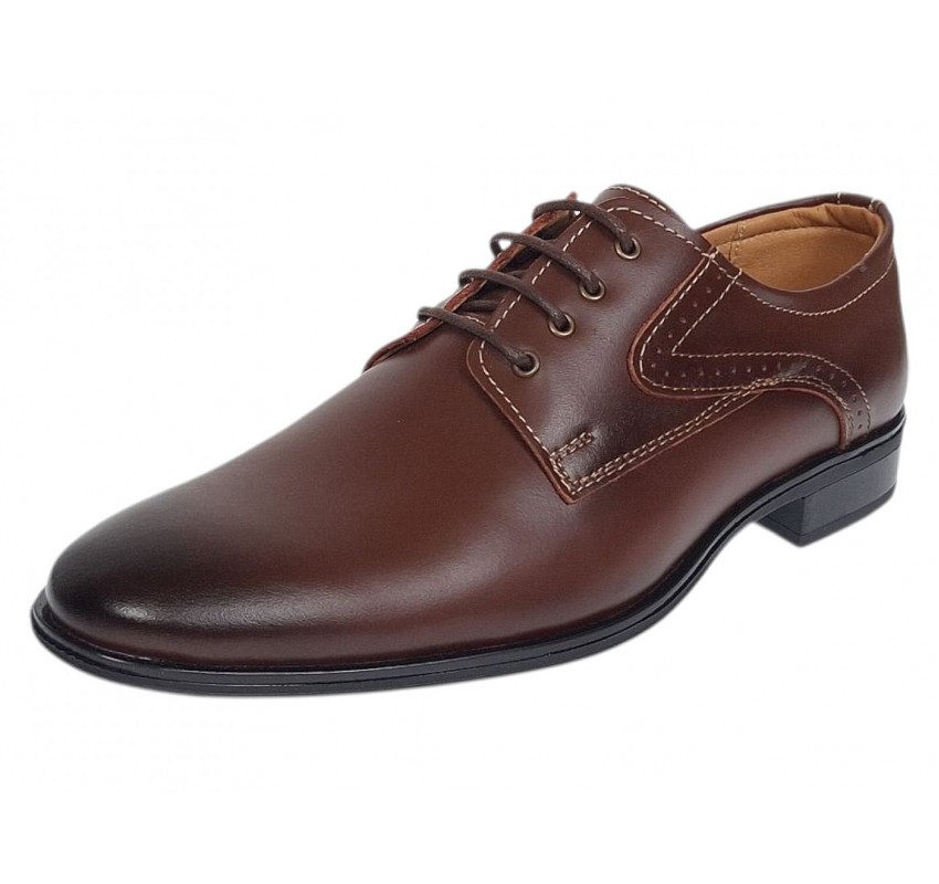 Pantofi barbati office eleganti din piele naturala Maro Cognac GKR819MS