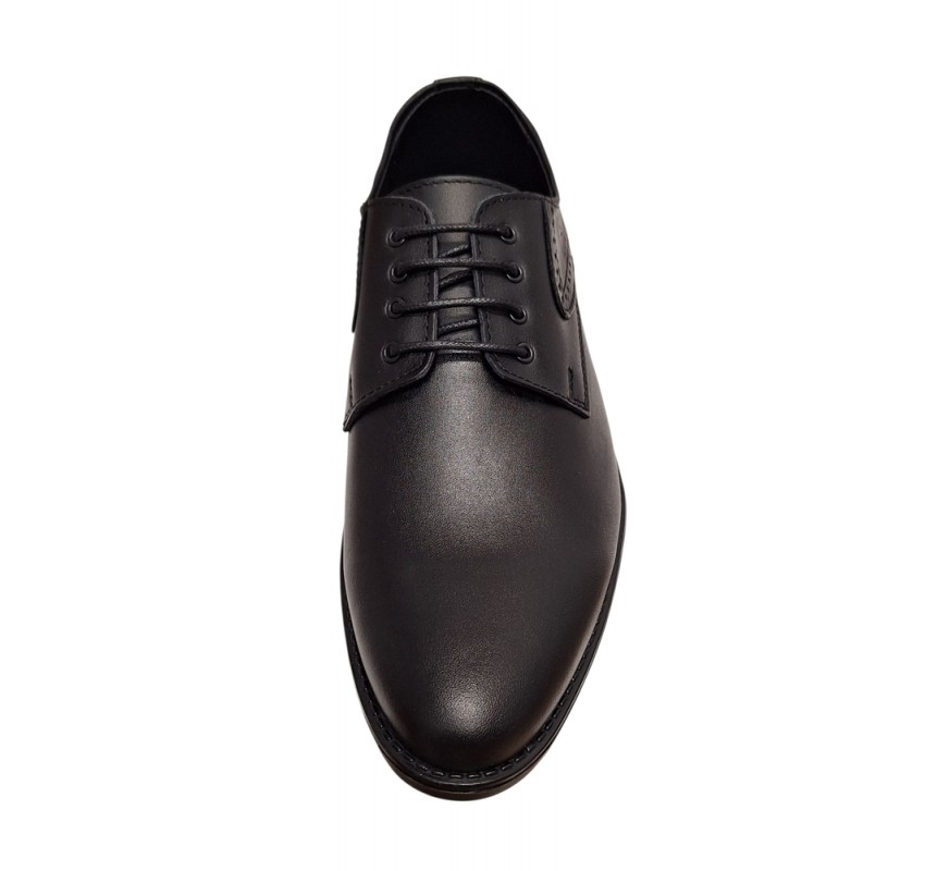 Pantofi barbati eleganti din piele naturala de culoare neagra Zidan 819