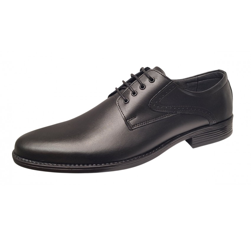 Pantofi barbati eleganti din piele naturala de culoare neagra Zidan 819