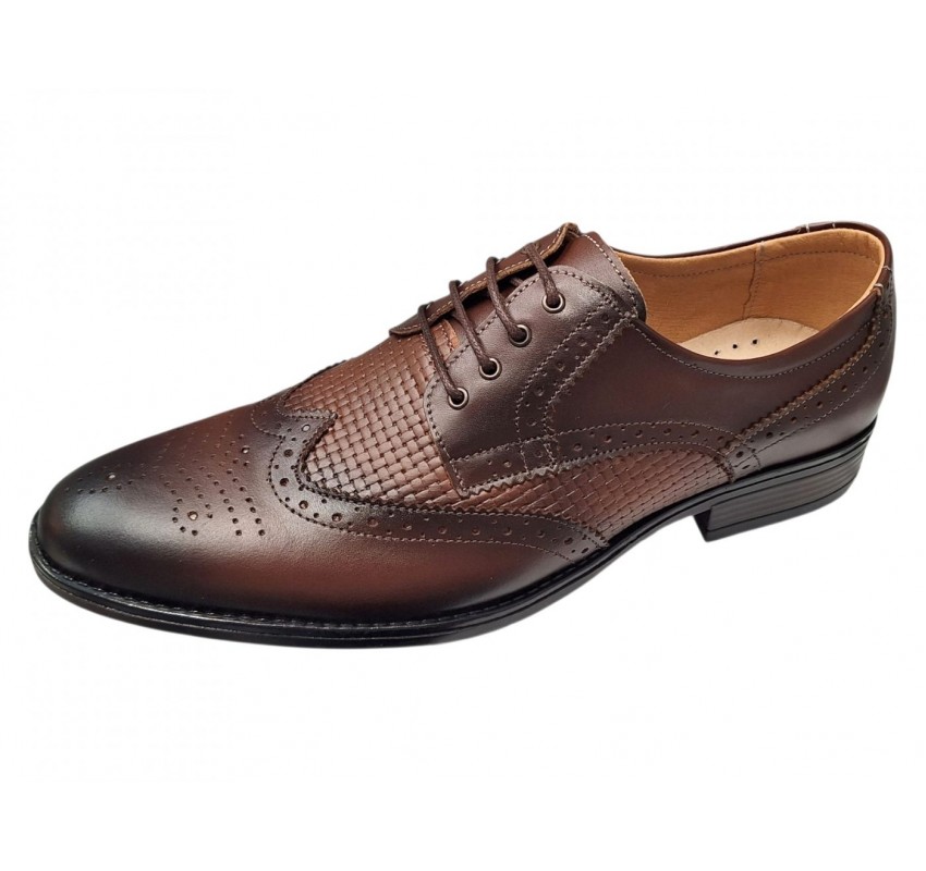 Pantofi eleganti barbati piele naturala Maro Cognac GKR826MC