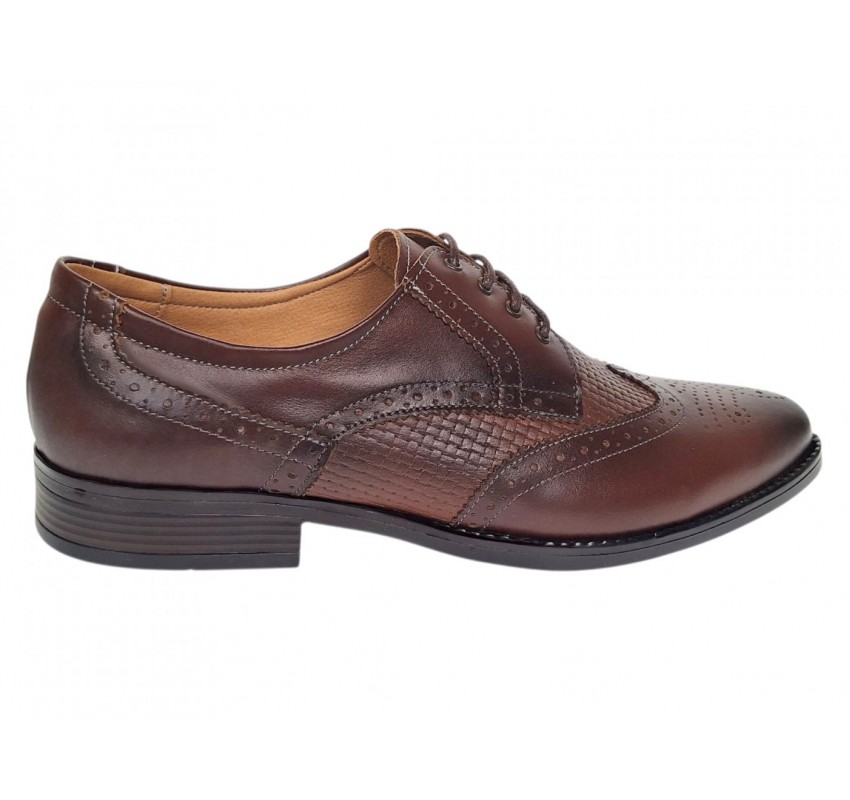Pantofi eleganti barbati piele naturala Maro Cognac GKR826MC