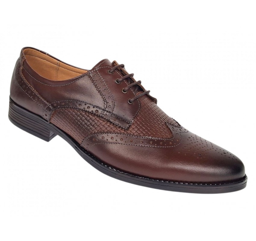 Pantofi eleganti barbati piele naturala Maro Cognac GKR826MC