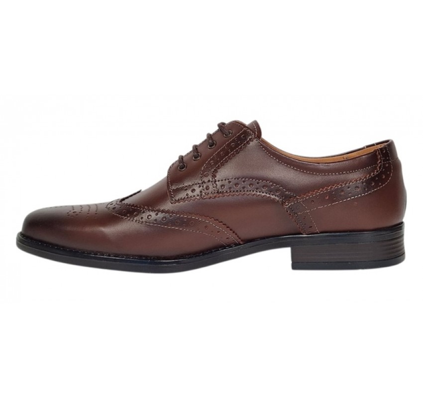 Pantofi barbati eleganti Derby Wingtip Brogue din piele naturala GKR826M
