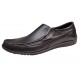 Pantofi barbati casual din piele naturala cu elastic Negru GKR82N