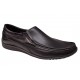 Pantofi barbati casual din piele naturala cu elastic Negru GKR82N