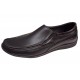 Pantofi barbati casual din piele naturala cu elastic Negru GKR82N