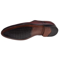 Pantofi barbati eleganti din piele naturala - Visiniu GKR84VIS