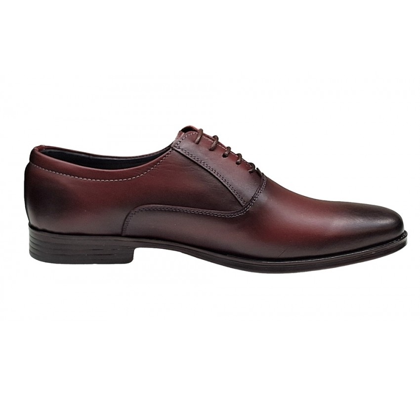 Pantofi barbati eleganti din piele naturala GKR84 Visiniu