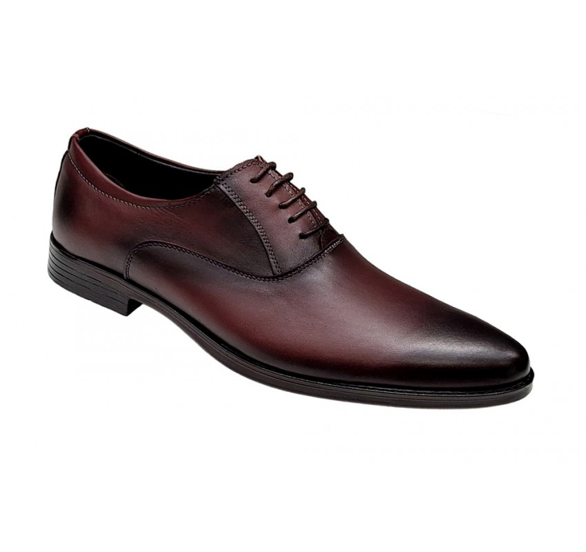 Pantofi barbati eleganti din piele naturala GKR84 Visiniu